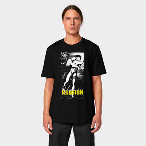 T-shirt z nadrukiem „YOUR ILLUSION” – przód