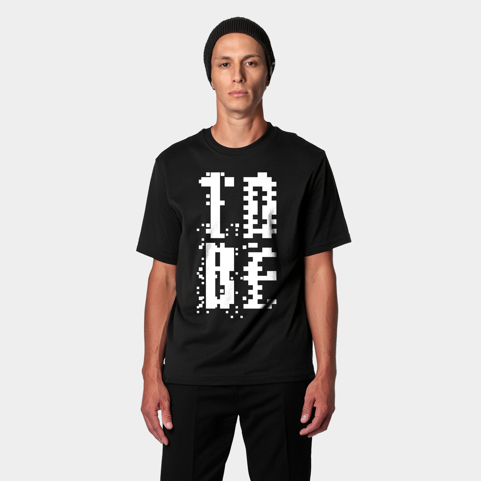 T-shirt z nadrukiem „TO BE”