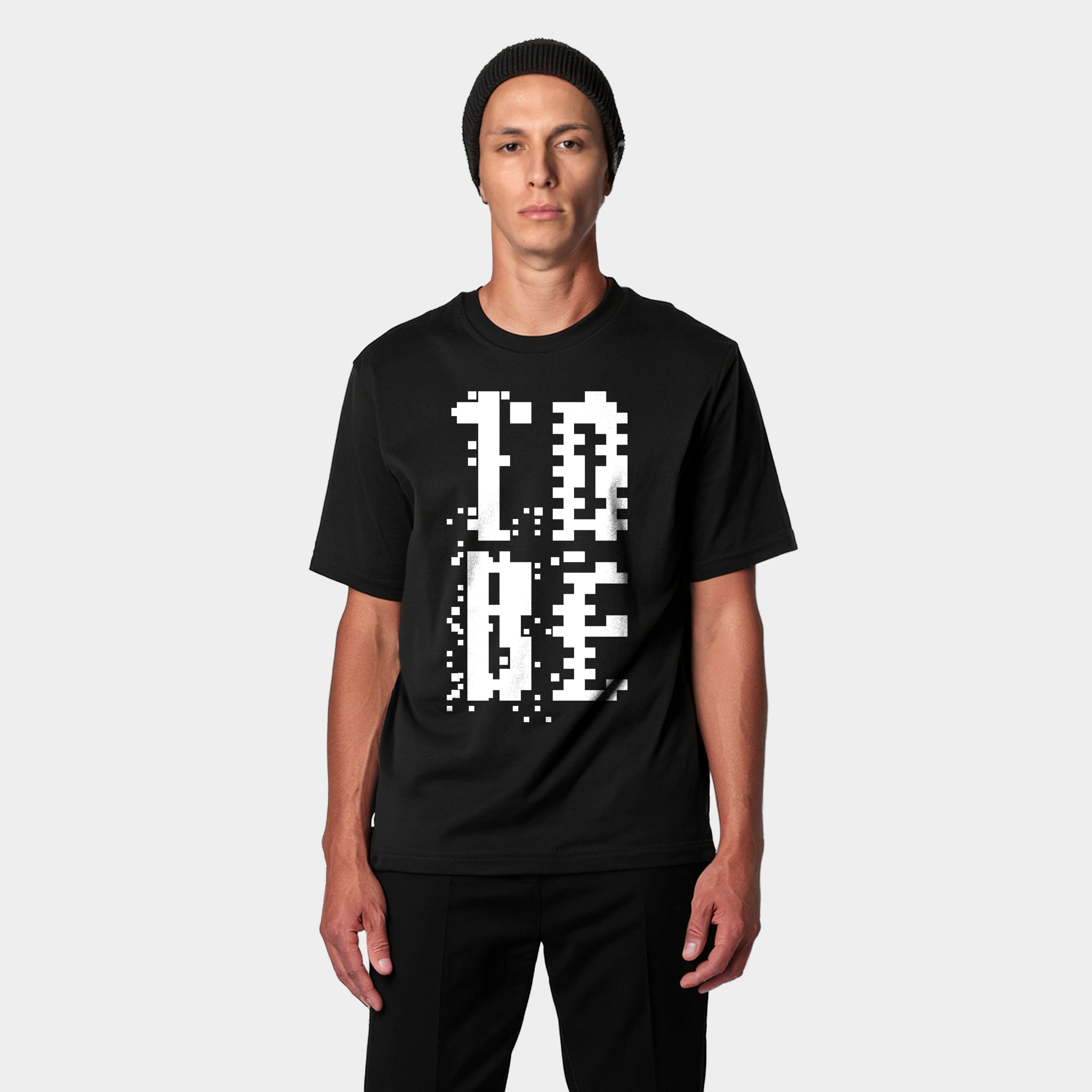 T-shirt z nadrukiem „TO BE”