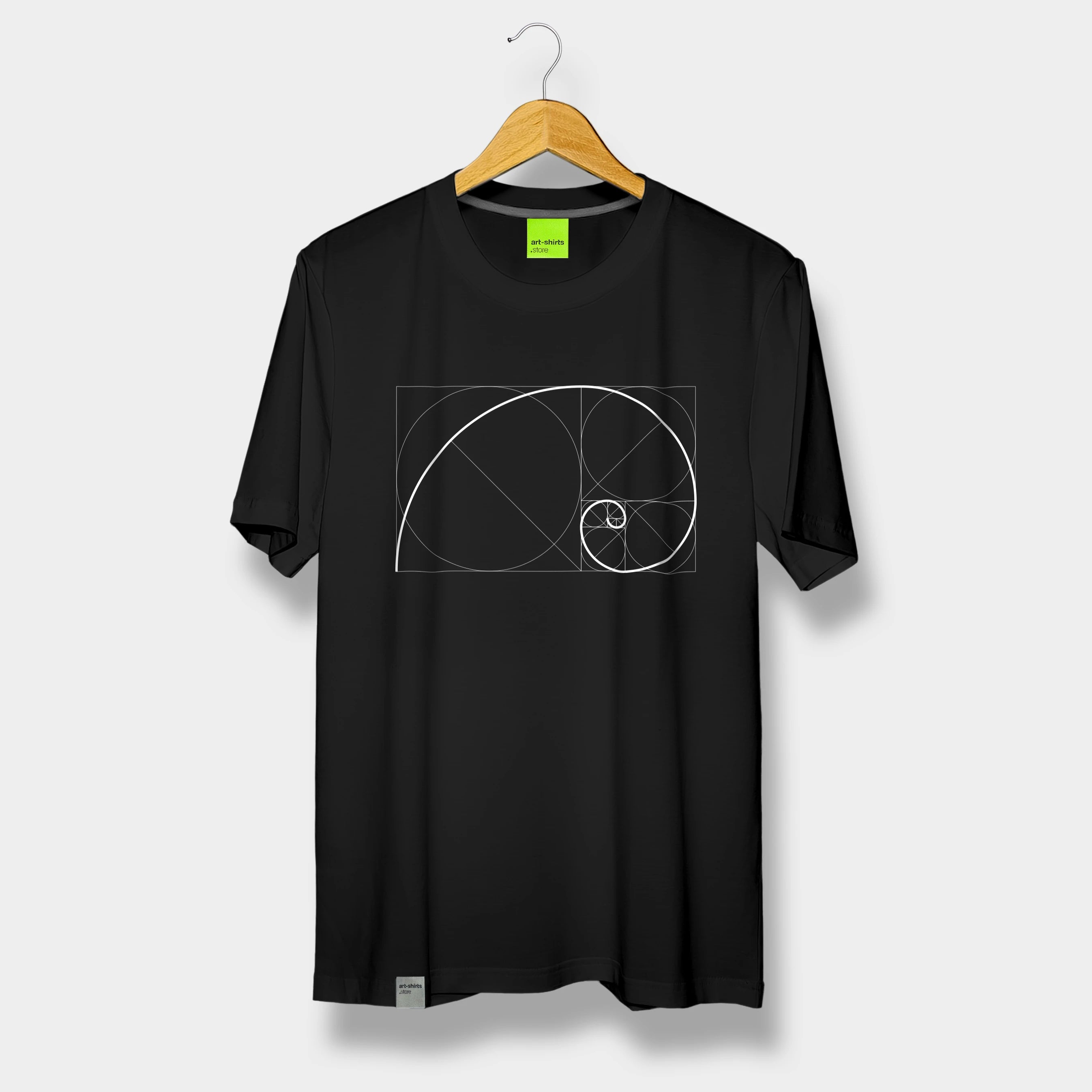 T-shirt z nadrukiem „Złoty podział” – przód