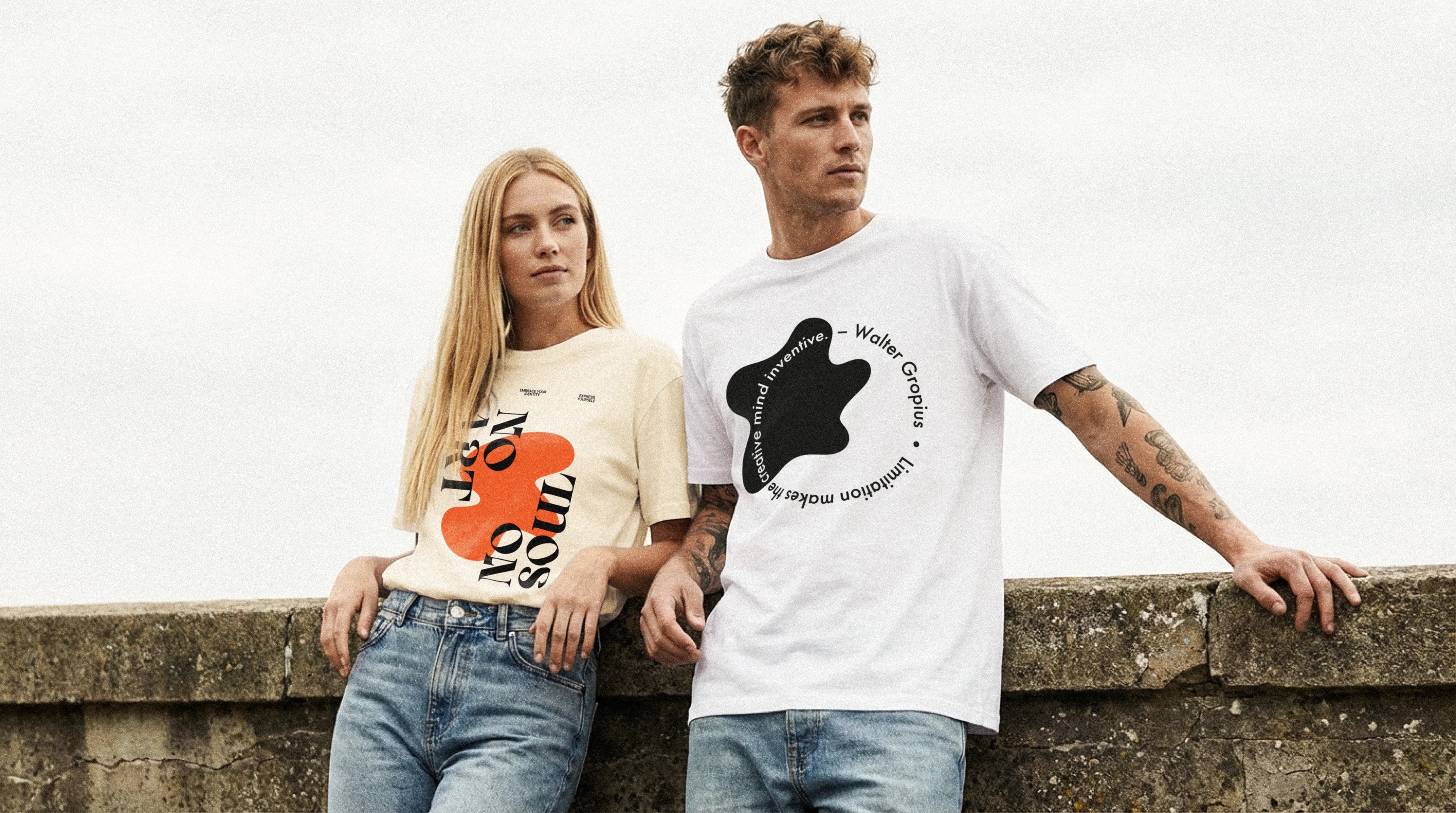 Kobieta i mężczyzna w T-shirtach art-shirts.store