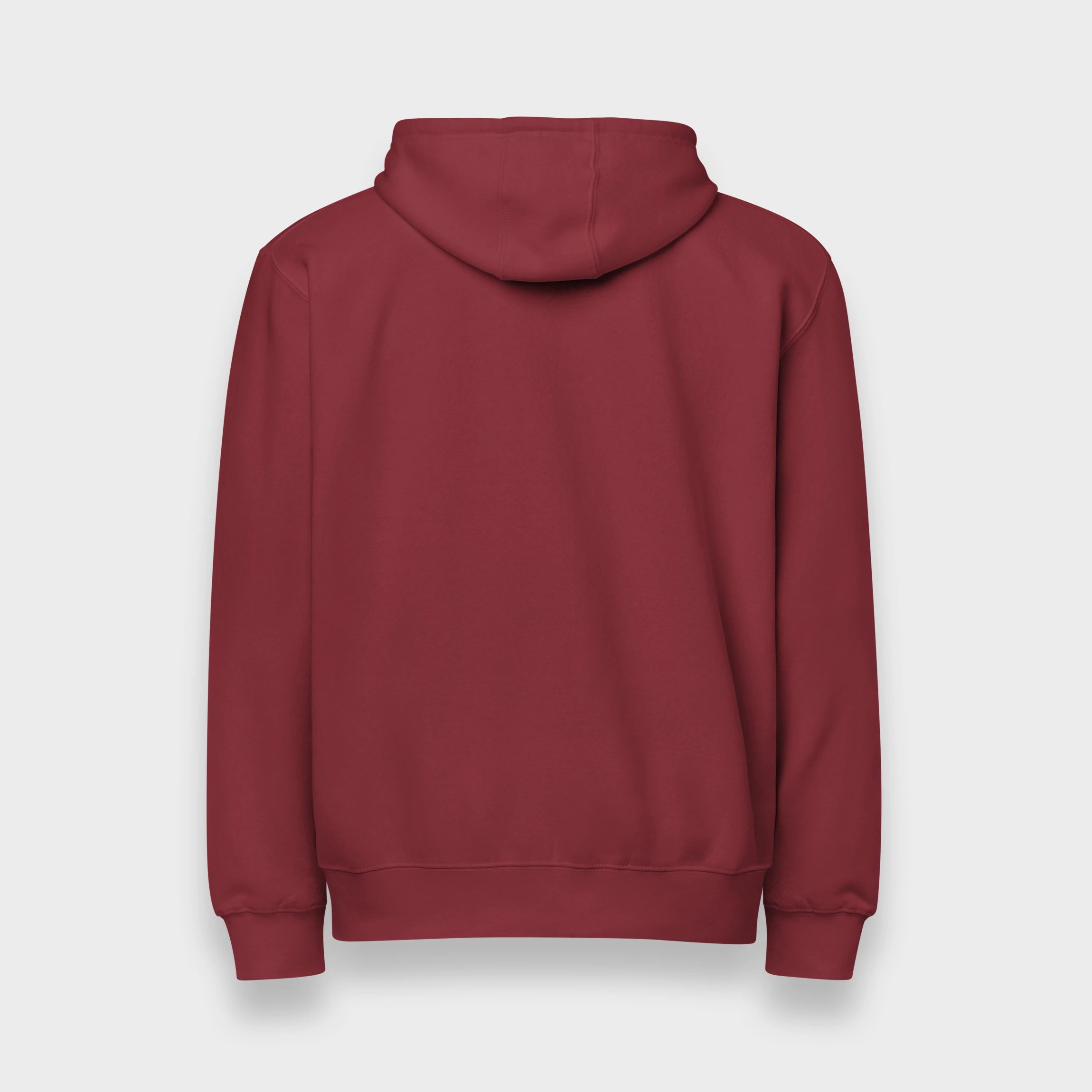 Bluza z kapturem na suwak "NO ART NO SOUL" w kolorze burgund