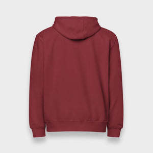 Bluza z kapturem na suwak "NO ART NO SOUL" w kolorze burgund