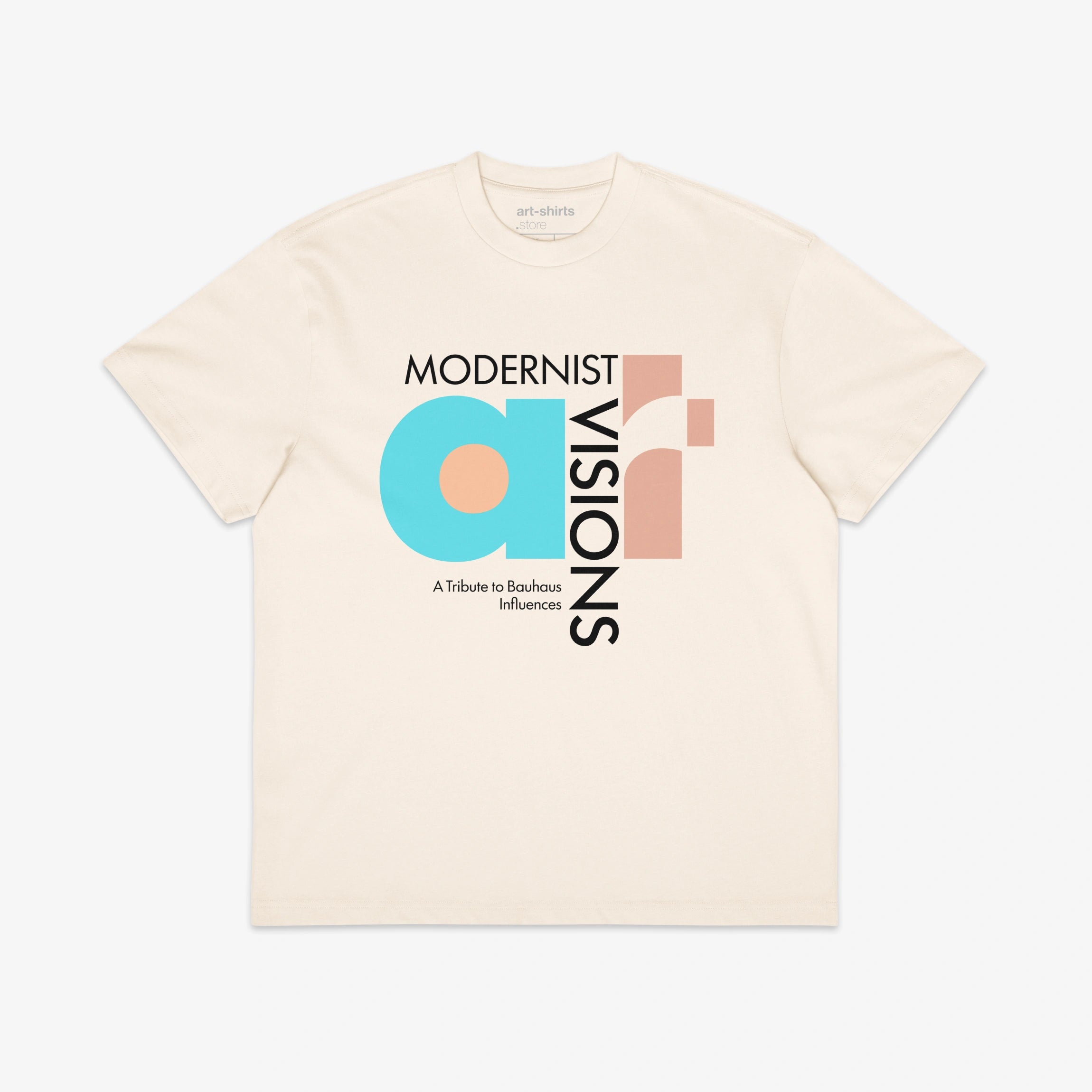Koszulka oversize z artystycznym nadrukiem „ART. MODERNIST VISIONS"