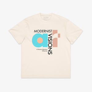 Koszulka oversize z artystycznym nadrukiem „ART. MODERNIST VISIONS"