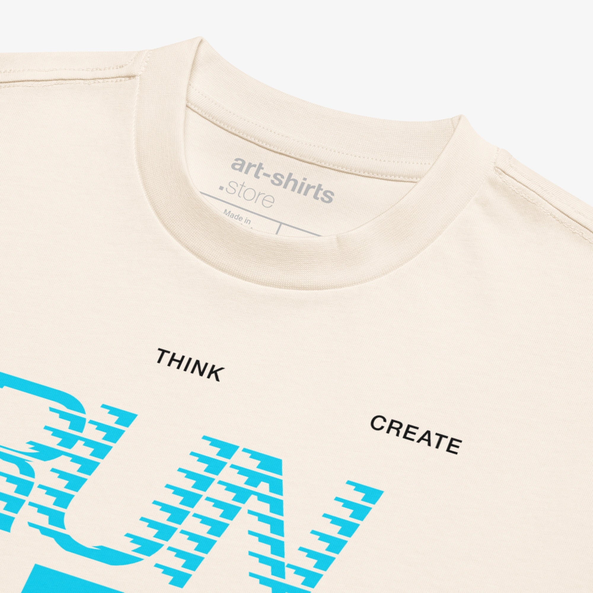 T-shirt oversize z nadrukiem „RUN. CLEAR YOUR MIND!"