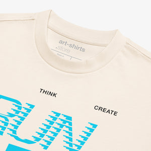 T-shirt oversize z nadrukiem „RUN. CLEAR YOUR MIND!"