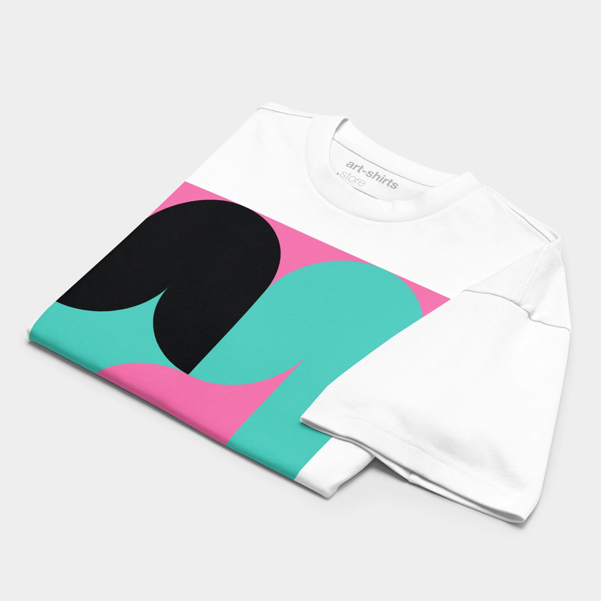 Koszulka oversize biała z artystycznym nadrukiem „ART”