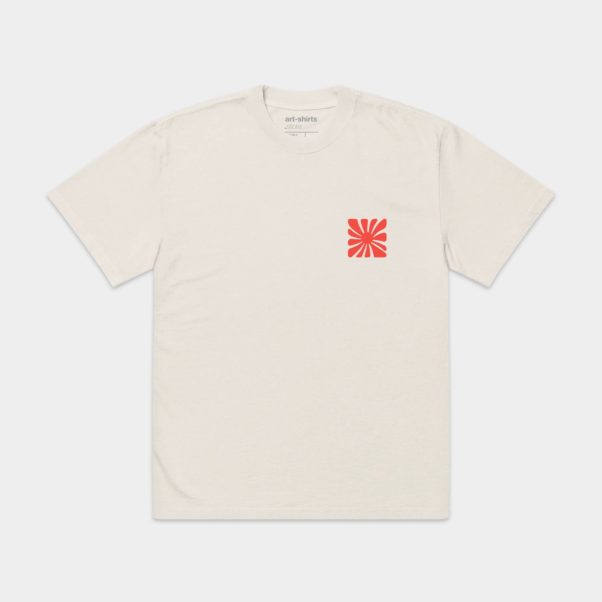 T-shirt oversize z nadrukiem „NATURE” – przód