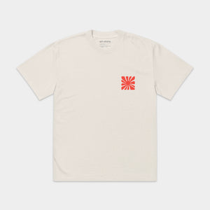 T-shirt oversize z nadrukiem „NATURE” – przód