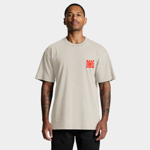 T-shirt oversize z nadrukiem „NATURE” – przód
