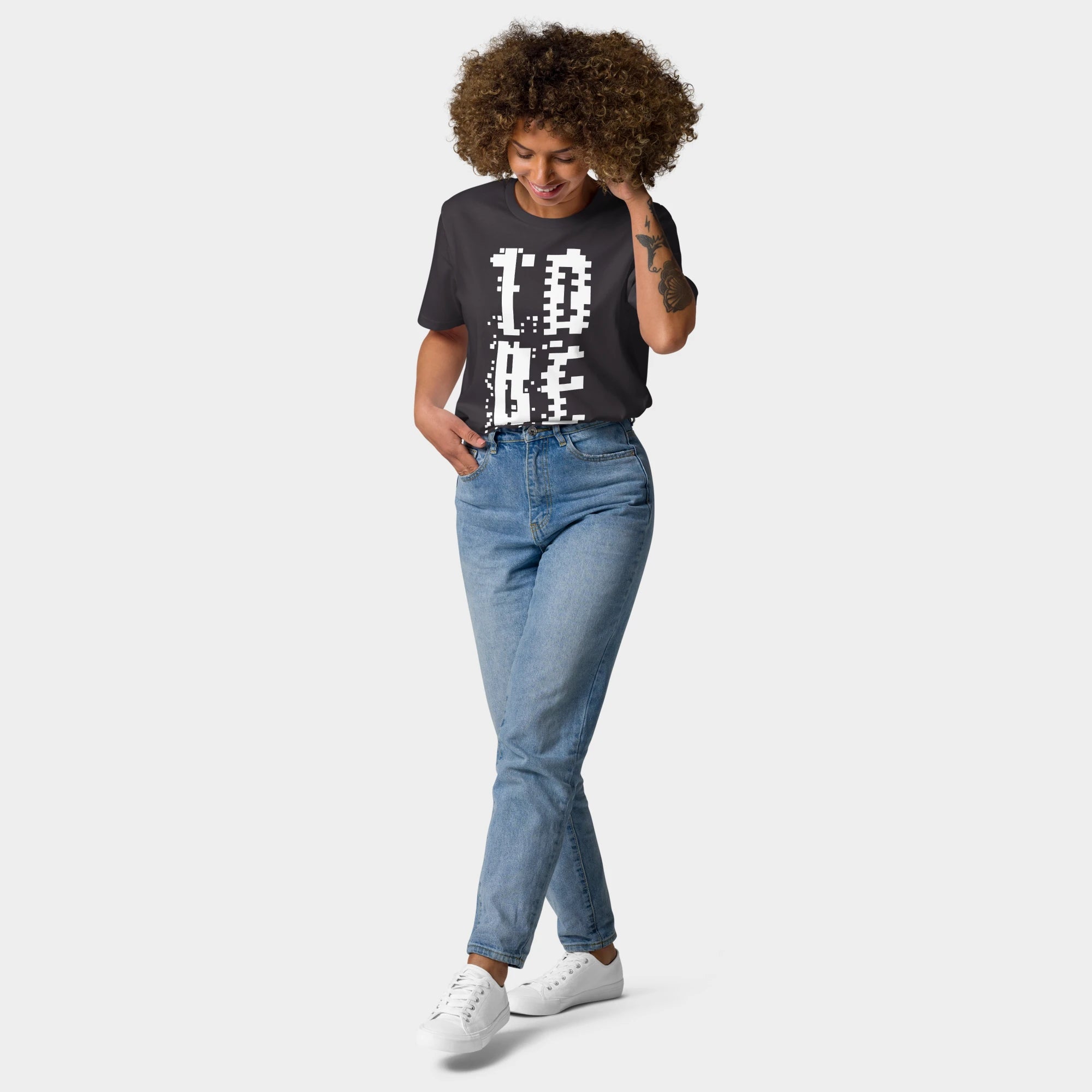 T-shirt z nadrukiem „TO BE”