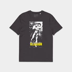 T-shirt z nadrukiem „YOUR ILLUSION” – przód