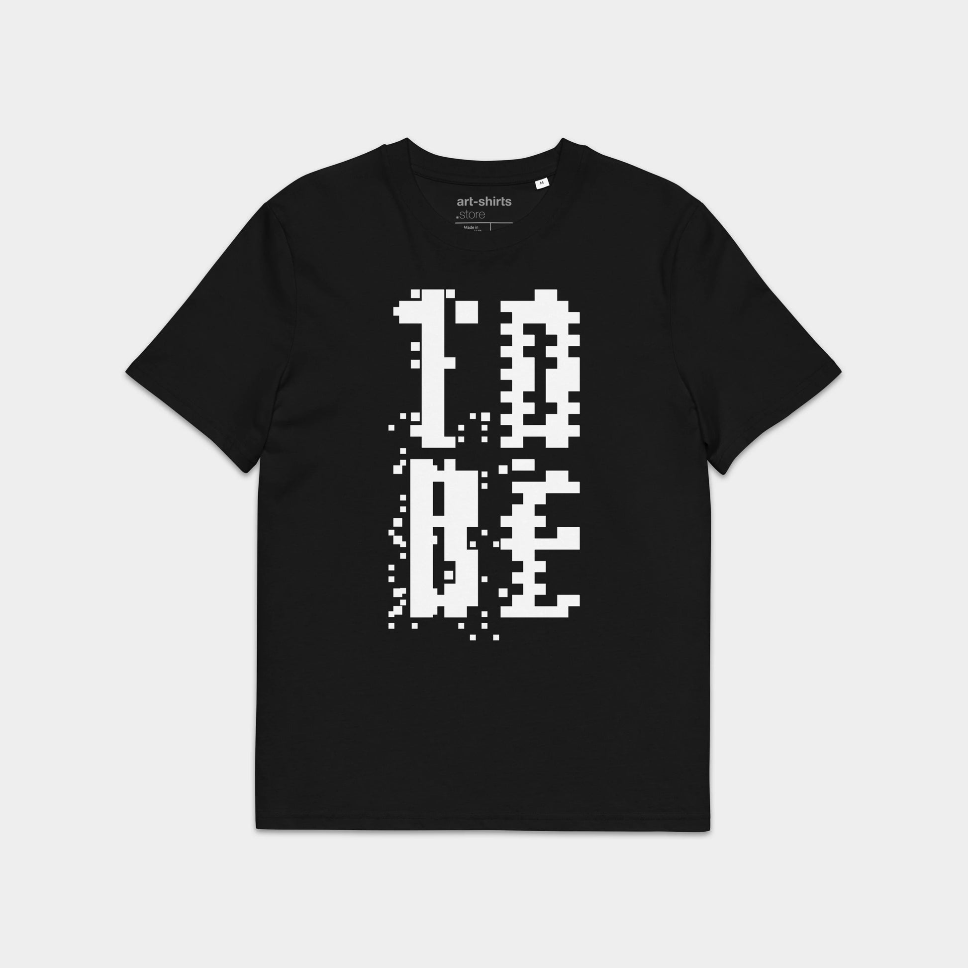 T-shirt z nadrukiem „TO BE” – przód