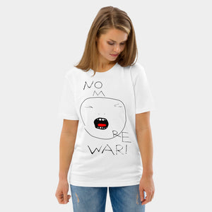 T-shirt z nadrukiem artystycznym „NO MORE WAR!”