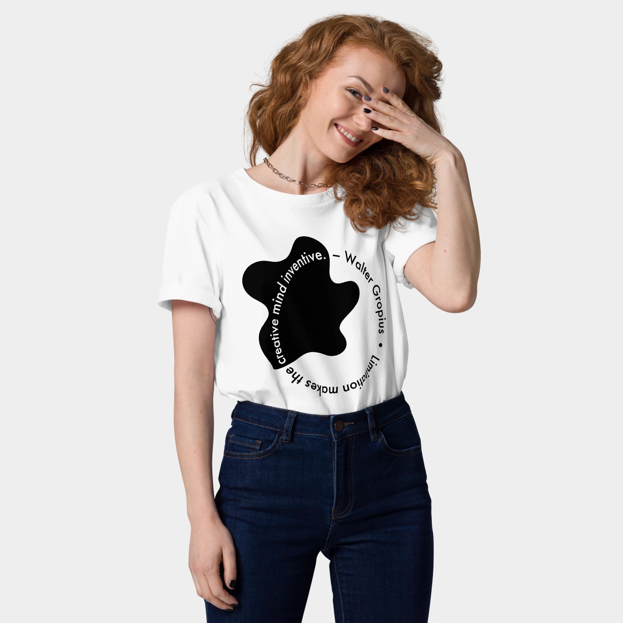T-shirt z nadrukiem. Walter Gropius, cytat