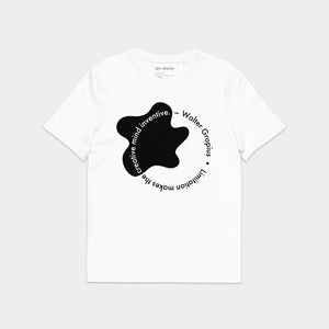 T-shirt z nadrukiem. Walter Gropius, cytat – przód