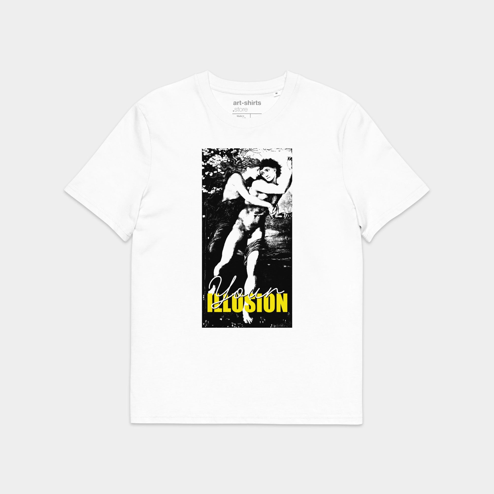 T-shirt z nadrukiem „YOUR ILLUSION” – przód