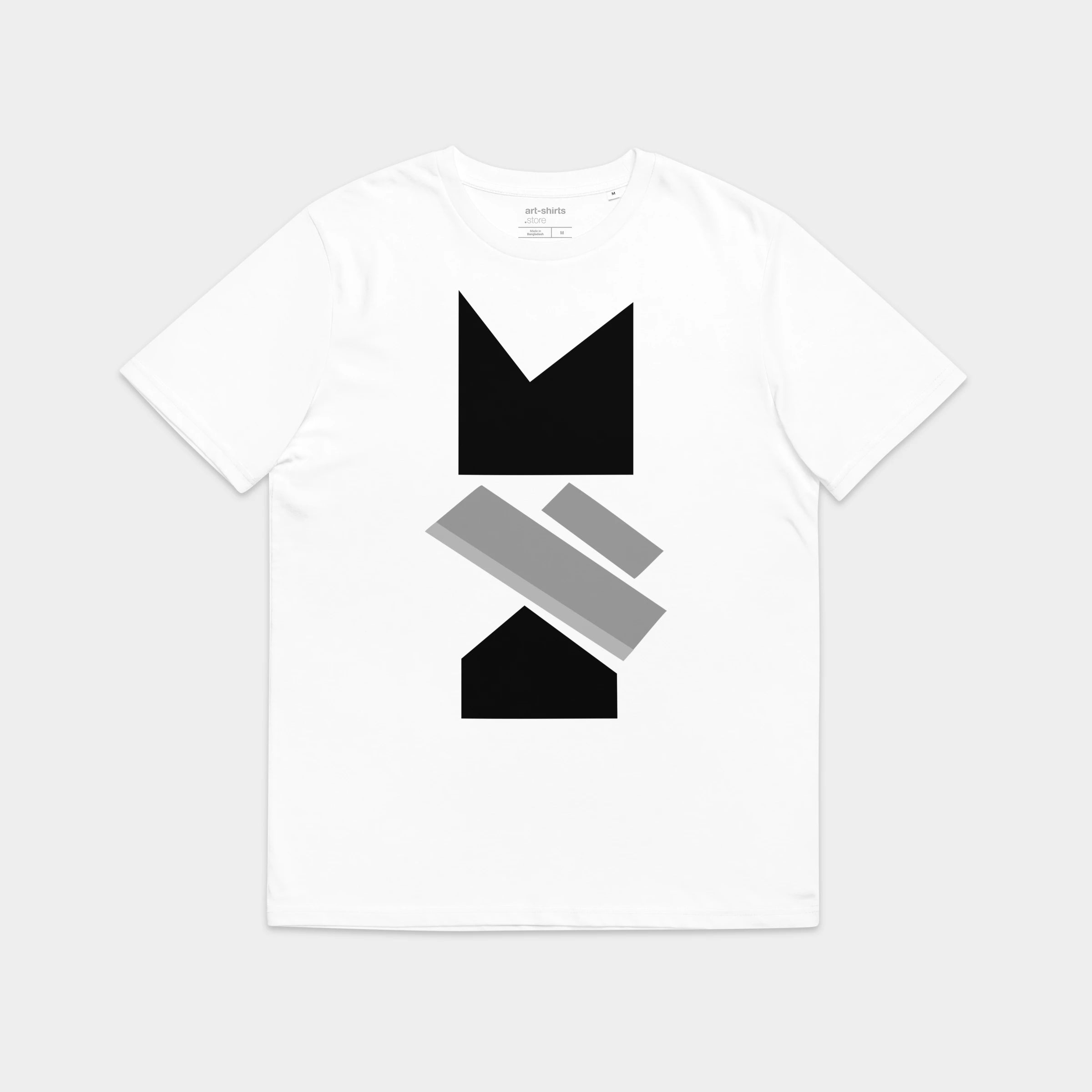 T-shirt z nadrukiem artystycznym „Kompozycja abstrakcyjna” – przód