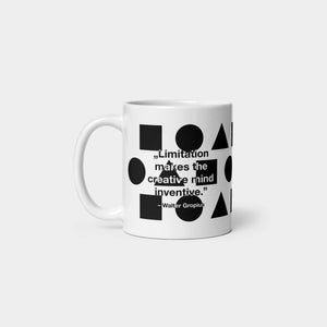 Kubek ceramiczny. Cytat Walter Gropius