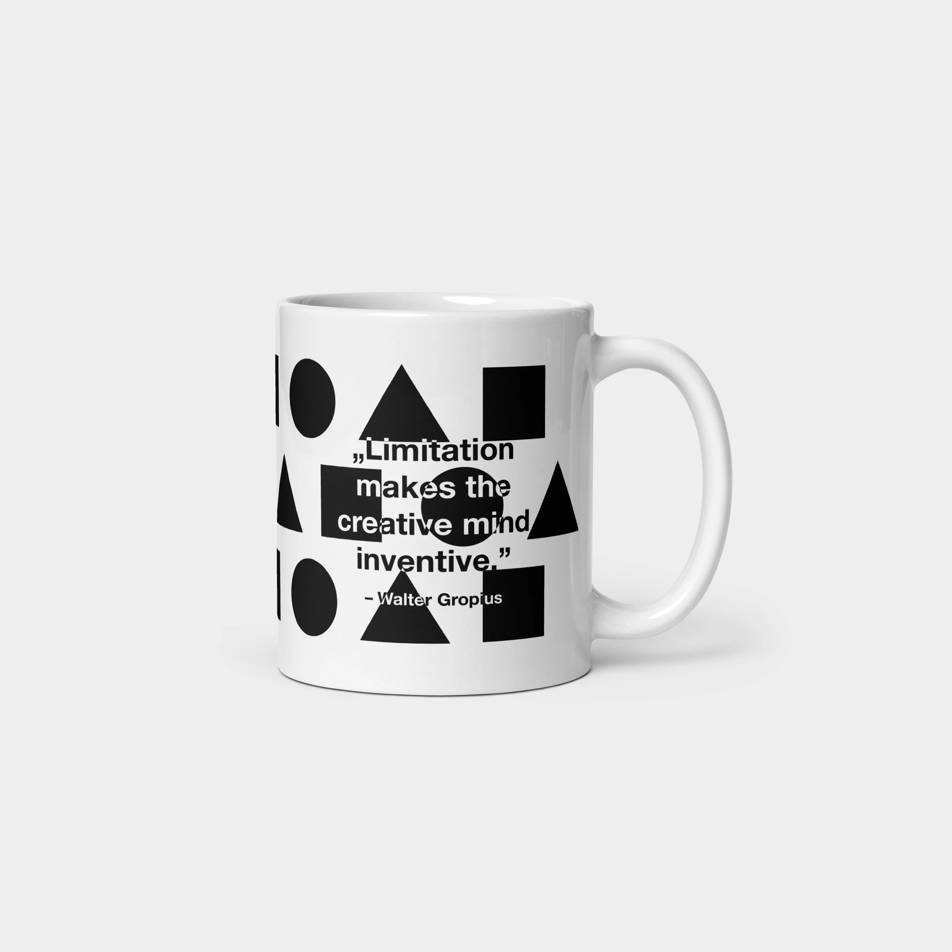 Kubek ceramiczny. Cytat Walter Gropius
