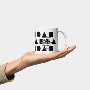 Kubek ceramiczny. Cytat Walter Gropius